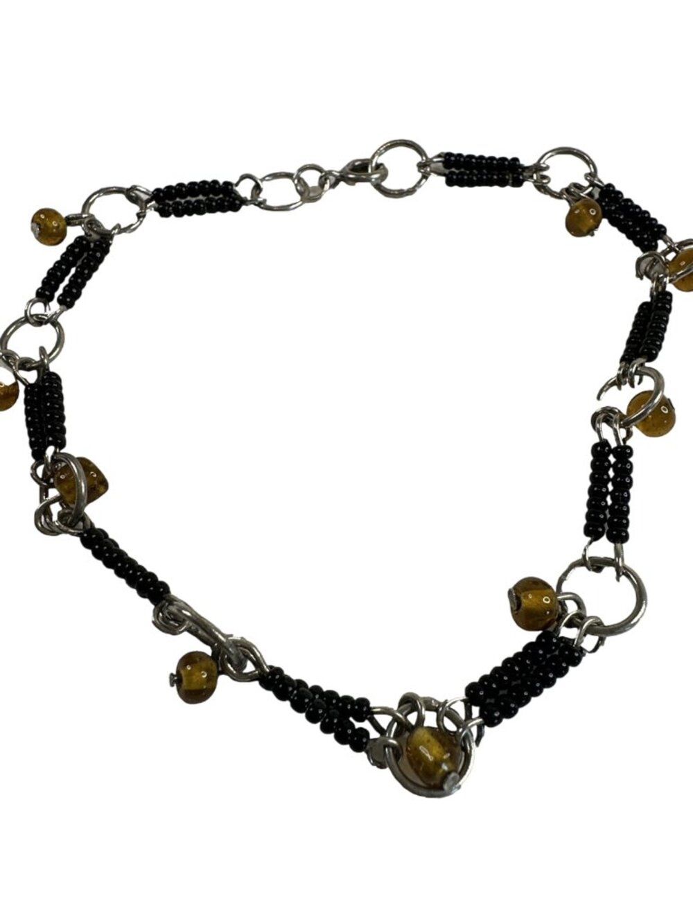 Seed Bead Bracelet Clasp Metal Link Boho Fashion Jewelry Dangle Beads Minimalist